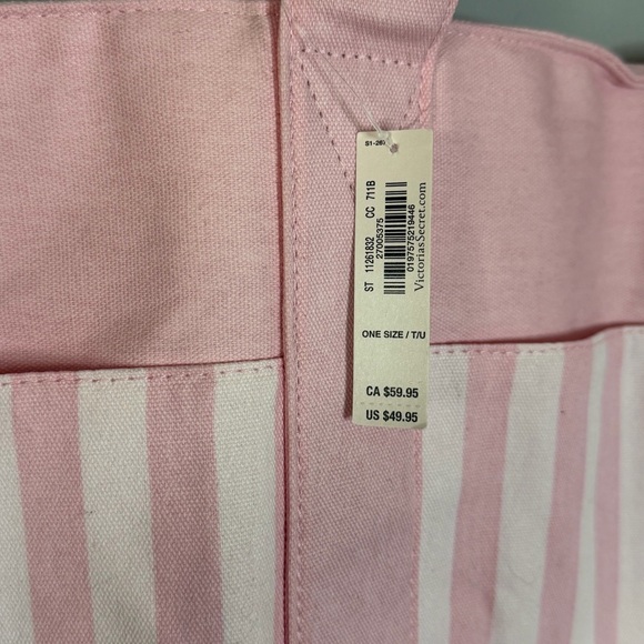 NWT! VS Striped Tote Bag - Picture 2 of 5